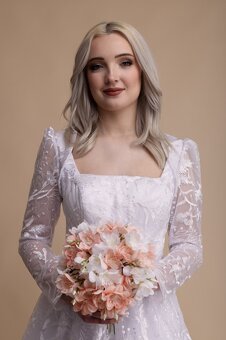 Nové svadobné šaty Rosa s odnímateľnými rukávmi - 4