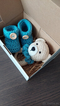 Hackovany set (hryzatko + papucky) – medvedik 5 - 4