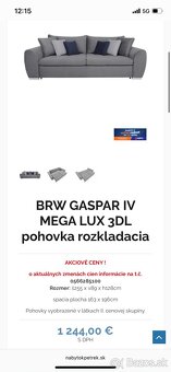 Rozkladacia pohovka - BRW GASPAR IV MEGA LUX 3DL - 4