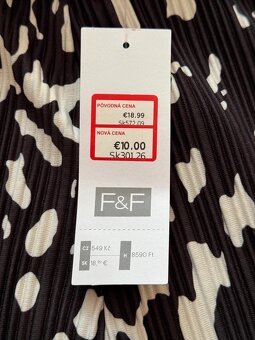 Nové s visačkou nohavice F&F 48 čierno-biele - 4
