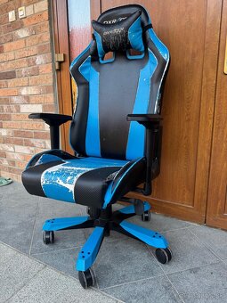 Herná stolička DXRacer KING modrá/zelená - 4
