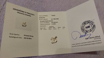 Zlatý prívesok s brúseným diamantom - 4