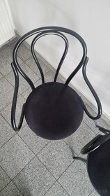 Stoličky FAMEG ohýbané čalúnené čierne - 4