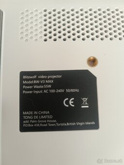 Predám projektor BlitzWolf® BW-V3 Max + plátno - 4