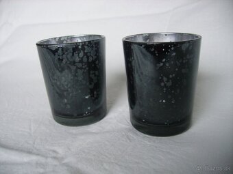 Sklenené čierne svietniky - 4