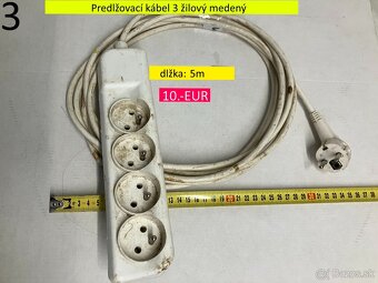 Predlžovací kábel 3 žilový na 220V - 4