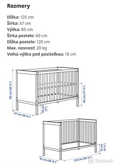 Predám detskú postieľku s matracom - 4