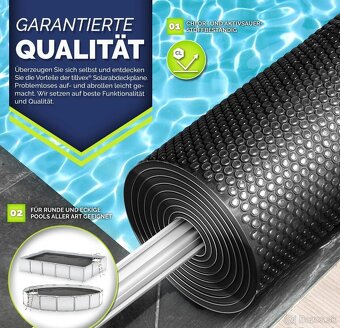 tillvex® Solárna plachta Premium 549 cm – okrúhla, nova - 4