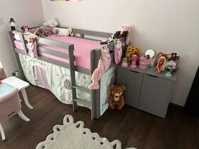 Detská izba posteľ s príslušenstvom 2x komoda stav ako nové - 4