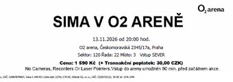 Sima O2 Arena Praha 13.11. - 4