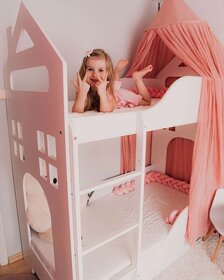 Poschodová posteľ domček-so šuflíkmi aj matracmi 180 cm - 4