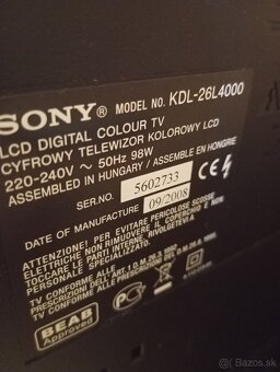 SONY KDL-26L4000 Aktuálne - 4