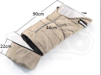 TAKO Fusak 4v1 zelený s kožušinou - 4