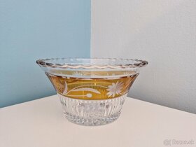Váza a miska z brúseného skla - 4