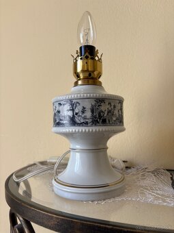 Nočná lmpa so vzorovaným porcelánovým podstavcom Wallendorf - 4