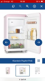 Ružová chladnička Klarstein - 4