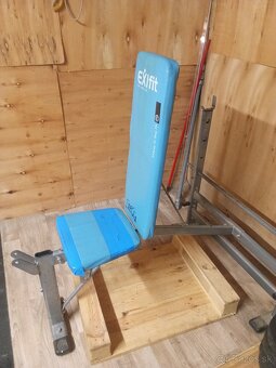 Predám fitset Boxovacie vrece, lavička, činky - 4