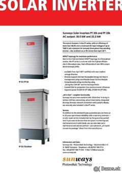 Trojfázový solárny menič SUNWAYS PT 30000 – 30 kW - 4