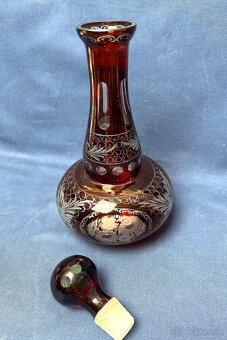 Karafa , rubínové sklo V - 29 cm - 4