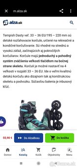 Detské kolieskové korčule 33-36 - 4