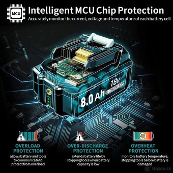 Aku bateria pre Makita 18v 8.0Ah - 4