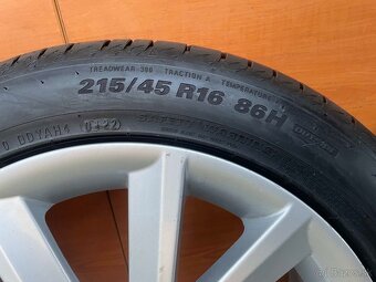 Skoda FABIA disky silber 7jxR16 ET46 215 45 R16 letné - 4