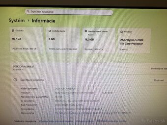 Herný počítač Ryzen 5 2600  16 GB  GTX 1060 6 GB  SSD+HDD - 4