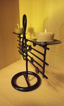 Retro kovový svietnik - 4