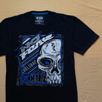 No Fear čierne tričko s potlačou lebky skulls affliction XL - 4