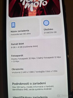 Predám Motorolu Razr 40 Ultra - 4