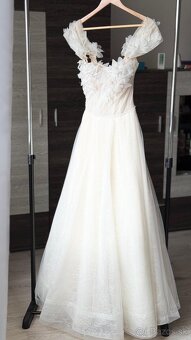 Luxusné svadobné šaty LUCE SPOSA – veľkosť 32–38, nude farba - 4