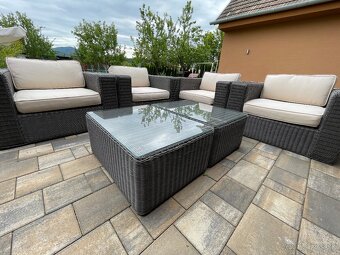 Záhradné ratanové sedenie, lounge set - 4