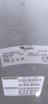 Predám práčku Whirlpool 1000 otáčok funkcna, čistá .Dôvod p - 4