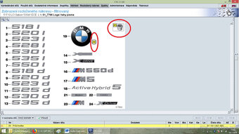 vložku znaku kapoty na BMW - 4