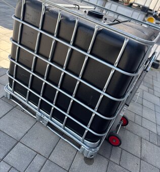 Čierna IBC NADOBA NADRZ 1000l Kontajner,plastovà nadrz - 4