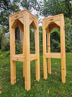 Drevené barové stoličky - 4