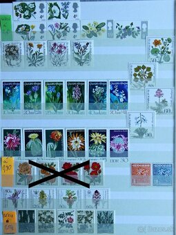 Známky - flóra bez pečiatky - 4