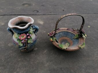 Predám keramická váza a košík - 4