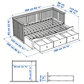 Rozkladacia posteľ IKEA hemnes - 4