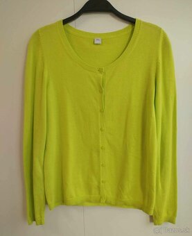 SET 2x sveter / kardigán na gombíky (červený, zelený) - 4