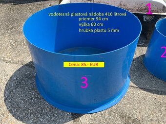 Plastová kaďa 416 L a smaltovaná vaňa na zrážkovú vodu - 4