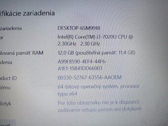 predám Lenovo V130-15IKB , Intel core i3 , 12bg ram , ssd - 4