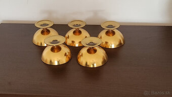 Retro zlatené poháre na zmrzlinu/dezert (5 ks) - 4