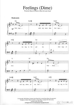 Balady - klavírne noty pre úroveň približne Zuš - 4