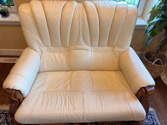 Sedacia kožená suprava dub masív - 4