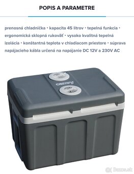 Predám…  Autochladnička Camry CR8061 - 4