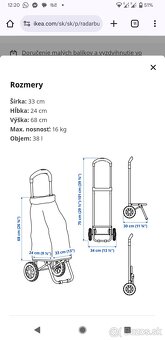 IKEA RADARBULLE Nákupná taška s kolieskami, čierna - 4