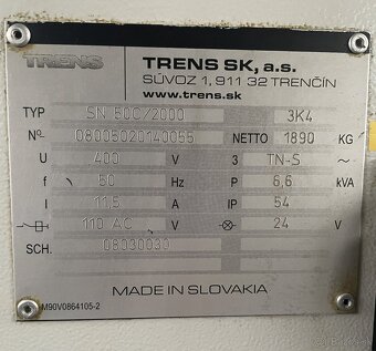 Sústruh hrotový SN 50 C/2000 - 4