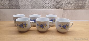 Nezábudky- sada 6 hrnčekov, porcelan Dubí - 4