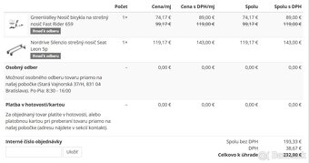 strešný nosič Seat Leon 5p + 2x nosic bicykla - 4
